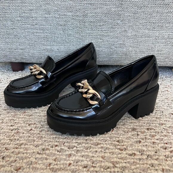 Guess Kimilee Platform Chunky Black Loafer Y2K - Picture 8 of 10